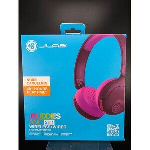 JLab JBuddies ANC 2-in-1 Wireless & Wired Kids Headphones Noise Canceling